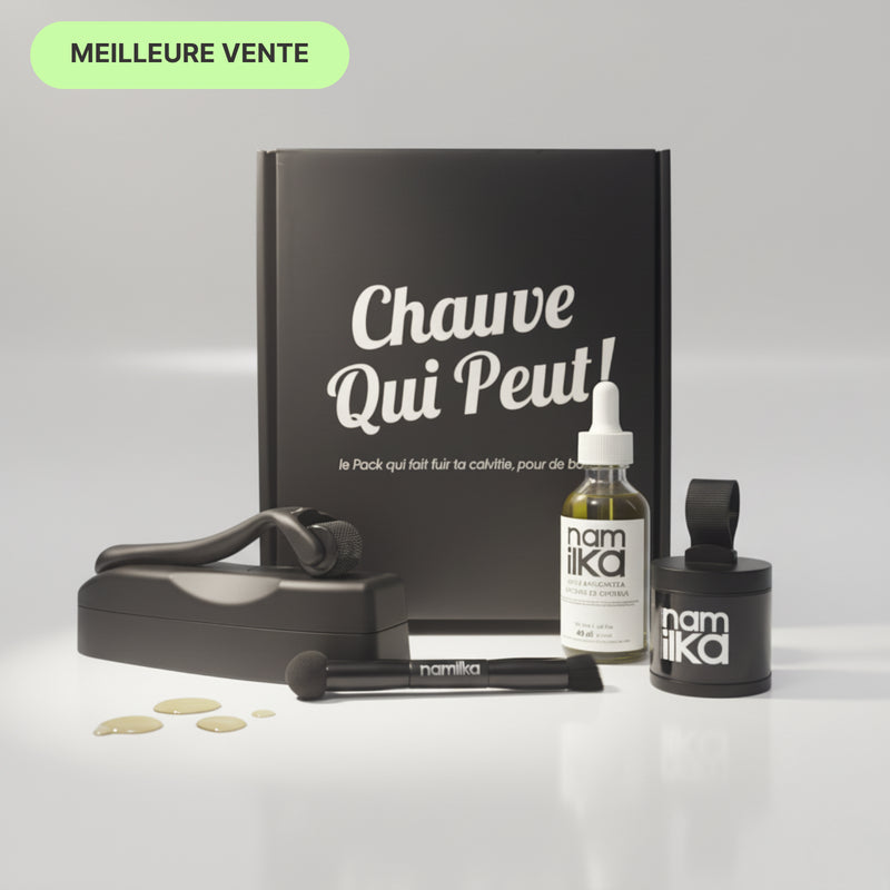Kit Découverte Namilka Pro Complet : Camouflage Capillaire & Repousse Boostée