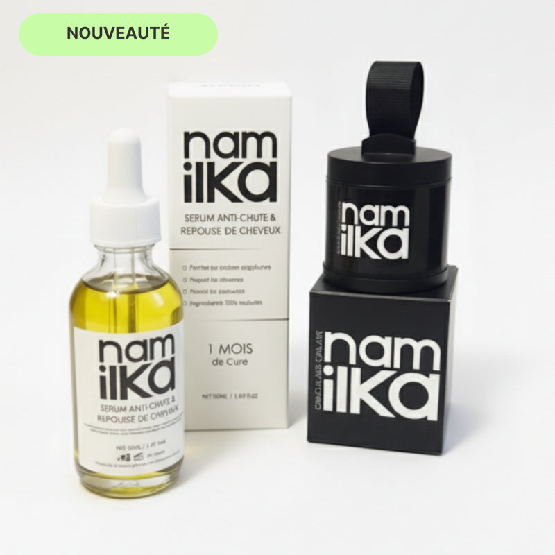 Kit Découverte Namilka Pro Complet : Camouflage Capillaire & Repousse Boostée