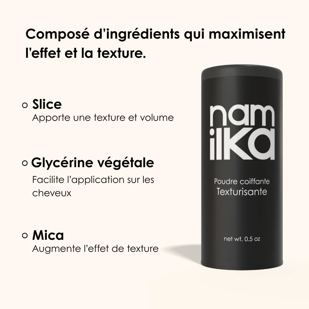Poudre Coiffante Texturisante NamilKa : Volume Instantané, Texture Mate, Fixation Légère