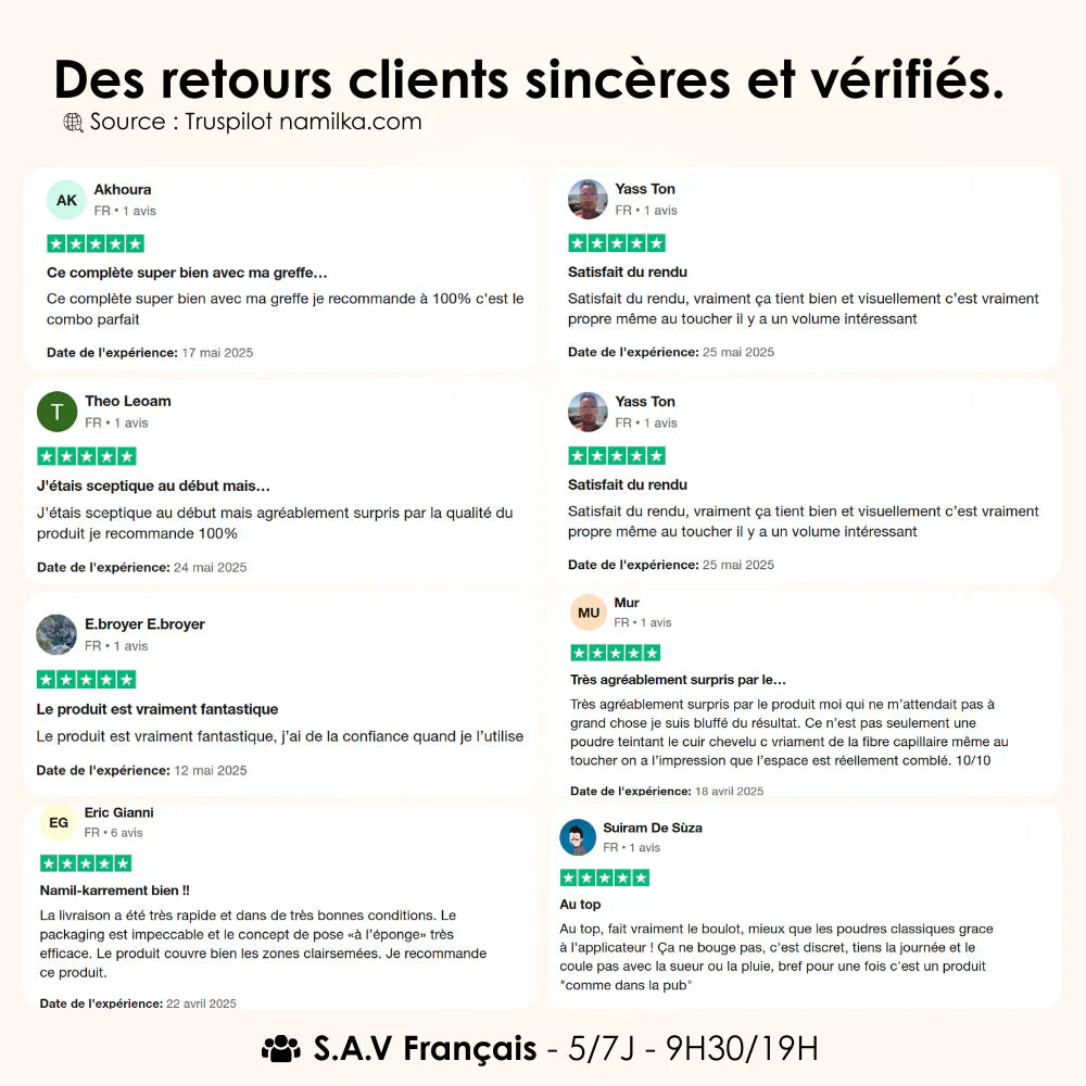 Namilka Poudre Camouflage Capillaire Instantanée: Densité, Volume, Aspect Naturel, Durable